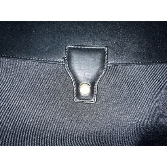 Cole Haan Black Nylon/Leather Shoulder Bag Classic minimal Girl Boss 16” X 11” - Picture 3 of 7